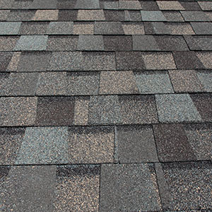 Aerial of Asphalt Roofing shingles